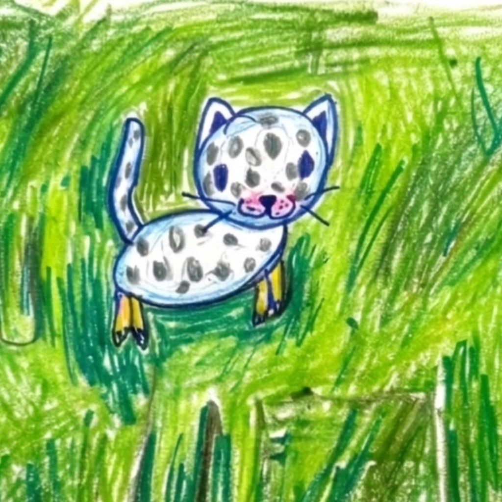 Original hand-drawn MIA cat sketch